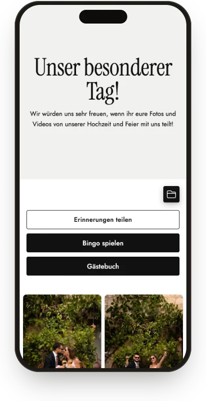 Gästegalerie im Design „Weiß & Graphit“