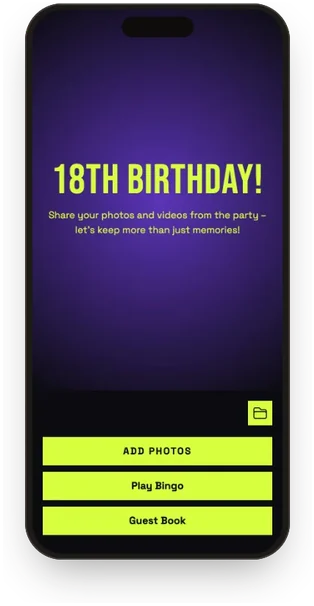 Guest gallery in the Night Neon template