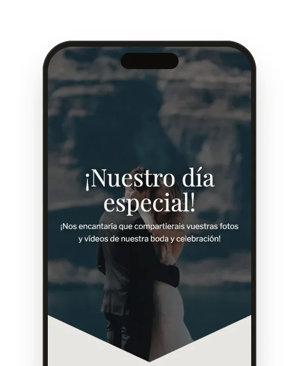 Galería: cuadrícula de fotos de los invitados con carpetas.