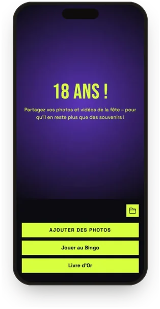 Galerie des invités avec le modèle Néon de nuit