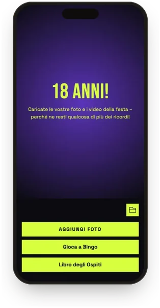 Galleria degli invitati nel modello Neon notturno