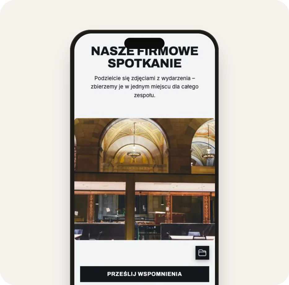 Galeria uczestników w szablonie Firmowa grafitowa