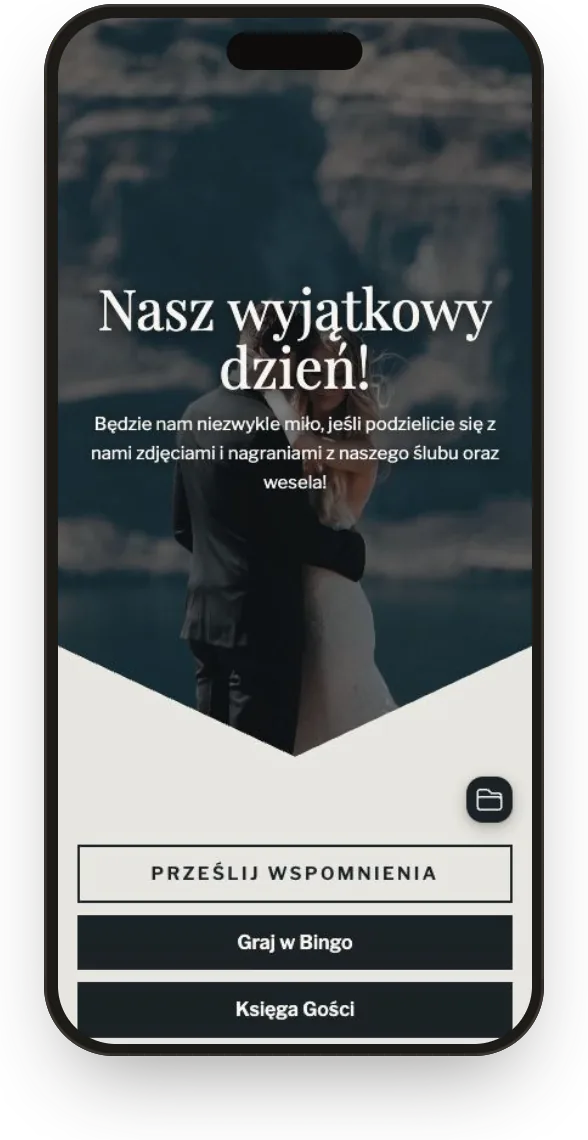 Galeria: zdjęcia od gości w siatce.